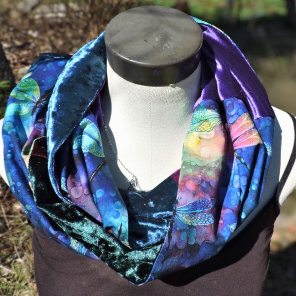 Velvet & Dragonflies Infinity Scarf