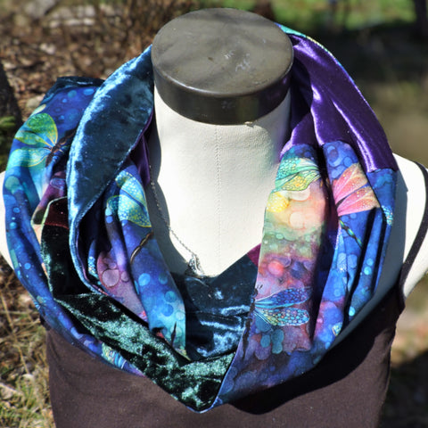 Velvet & Dragonflies Infinity Scarf
