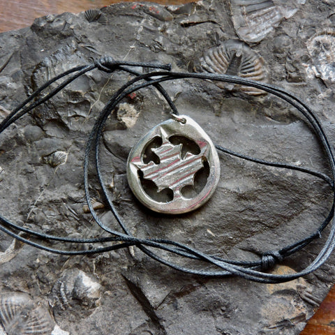Textured Maple Leaf Pendant