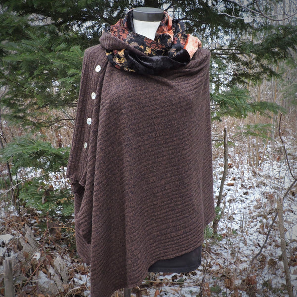Knit Button Shawl