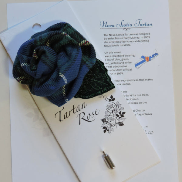 Tartan Rose Brooch ~ Stock Tartan