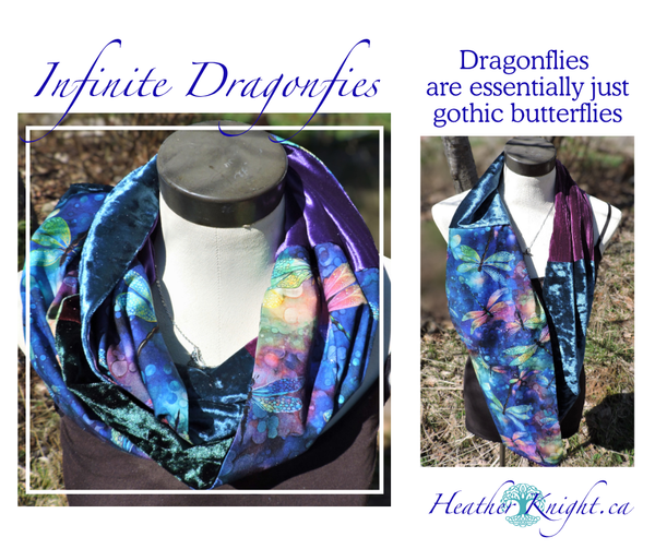 Velvet & Dragonflies Infinity Scarf