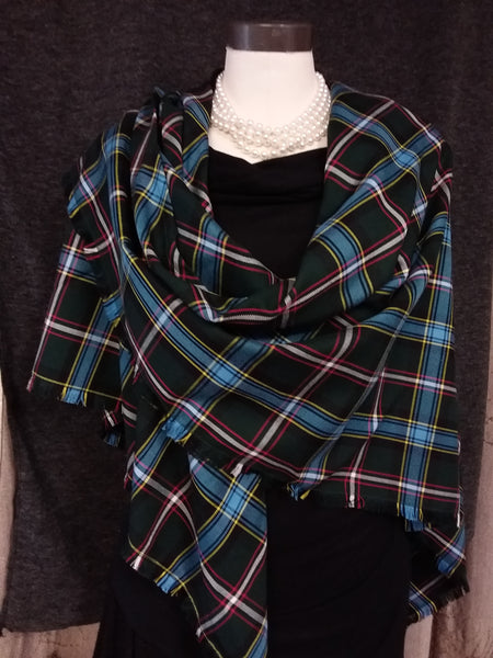 Half Shawl~Twill Weave Tartan Suiting