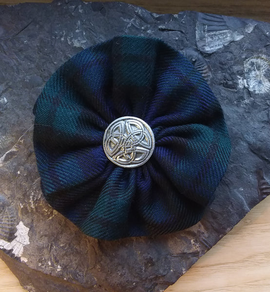 Tartan Rosette Brooch ~ Stock Tartan