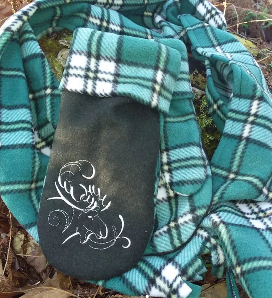 Embroidered Fleece Mittens~Cape Breton Tartan