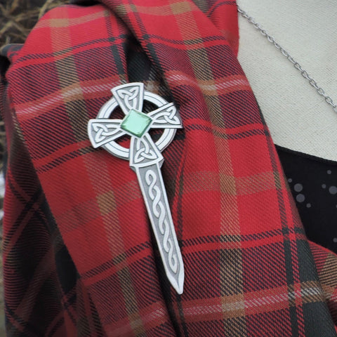 Maple leaf tartan scarf