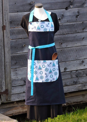 Butcher Apron~Twill with Cotton Print