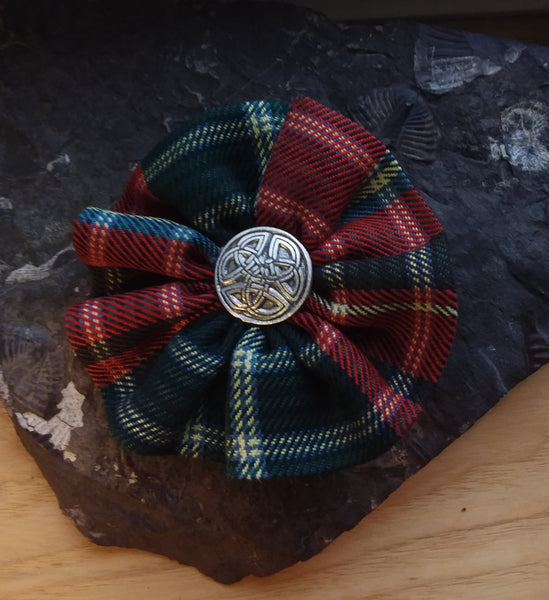 Tartan Rosette Brooch ~ Stock Tartan