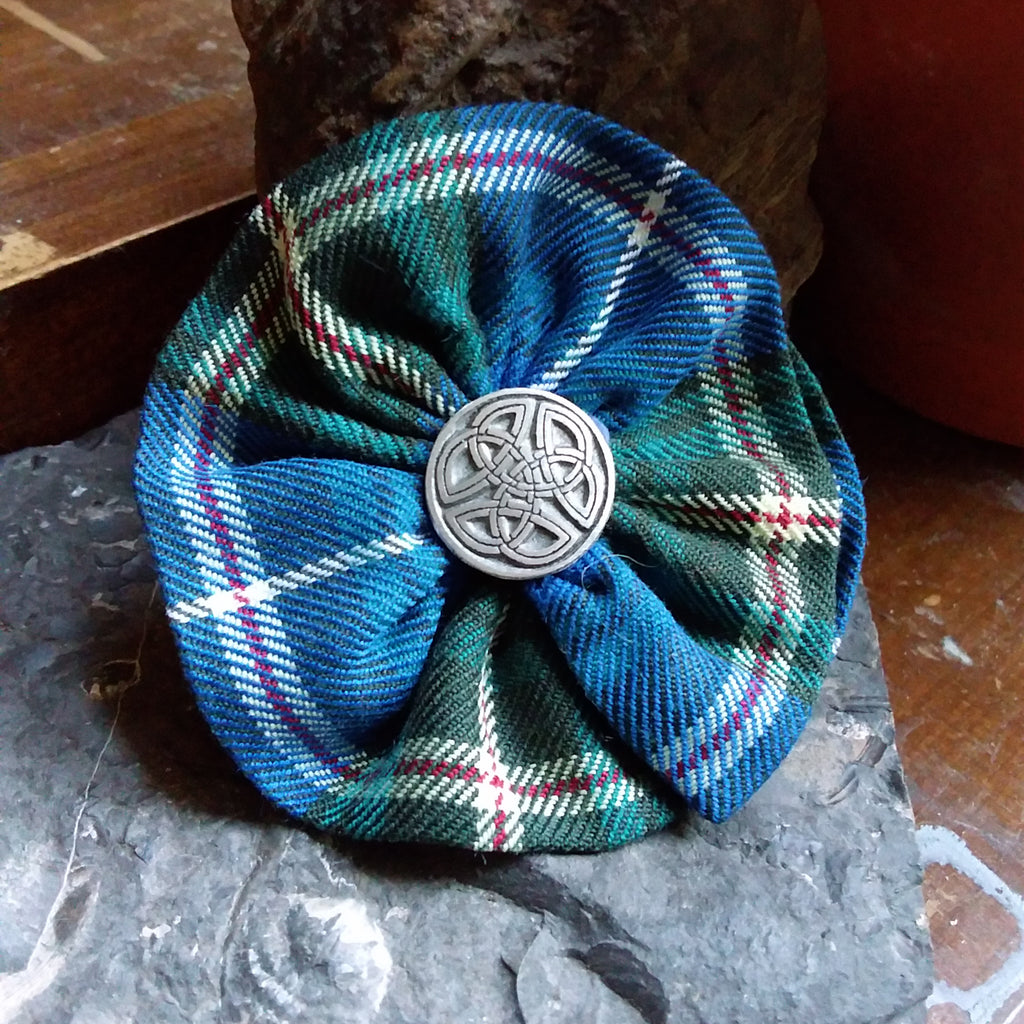 Tartan Rosette Brooch ~ Stock Tartan