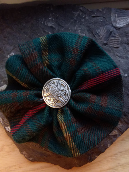 Tartan Rosette Brooch ~ Stock Tartan