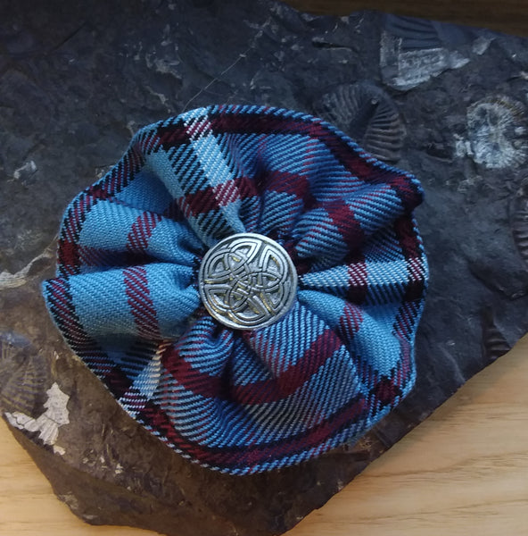 Tartan Rosette Brooch ~ Stock Tartan