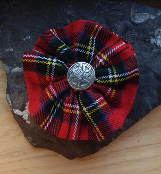Tartan Rosette Brooch ~ Stock Tartan